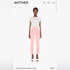 size 27 - Mother - mid rise dazzler ankle - pink jeans
